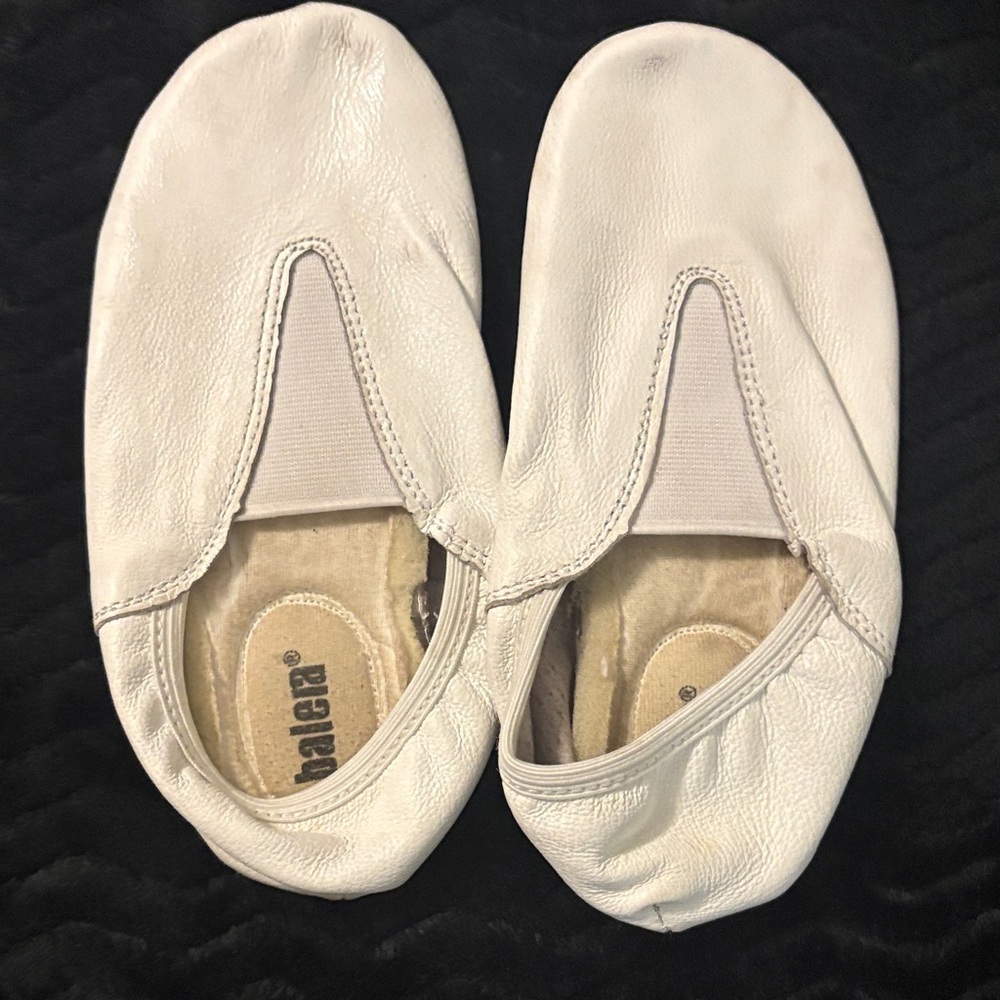 Balera Cream Kids Dance Slippers